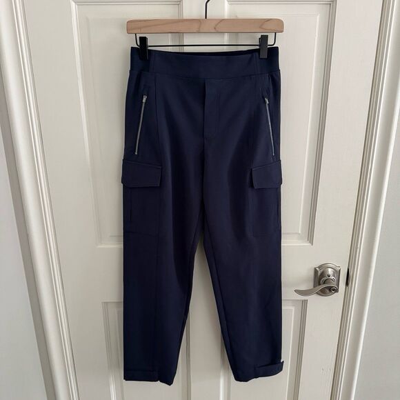 Athleta Endless High Rise Cargo Pant in Navy Blue Size 2P - Picture 7 of 12